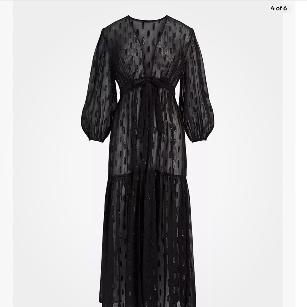 Express Black and white sheer Maxi Cover up.